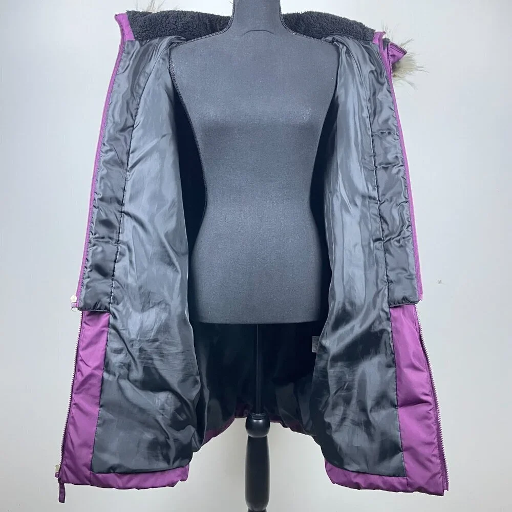 Ashley Stewart Burgundy Winter Coat Size 18/20 - Picture 5 of 8